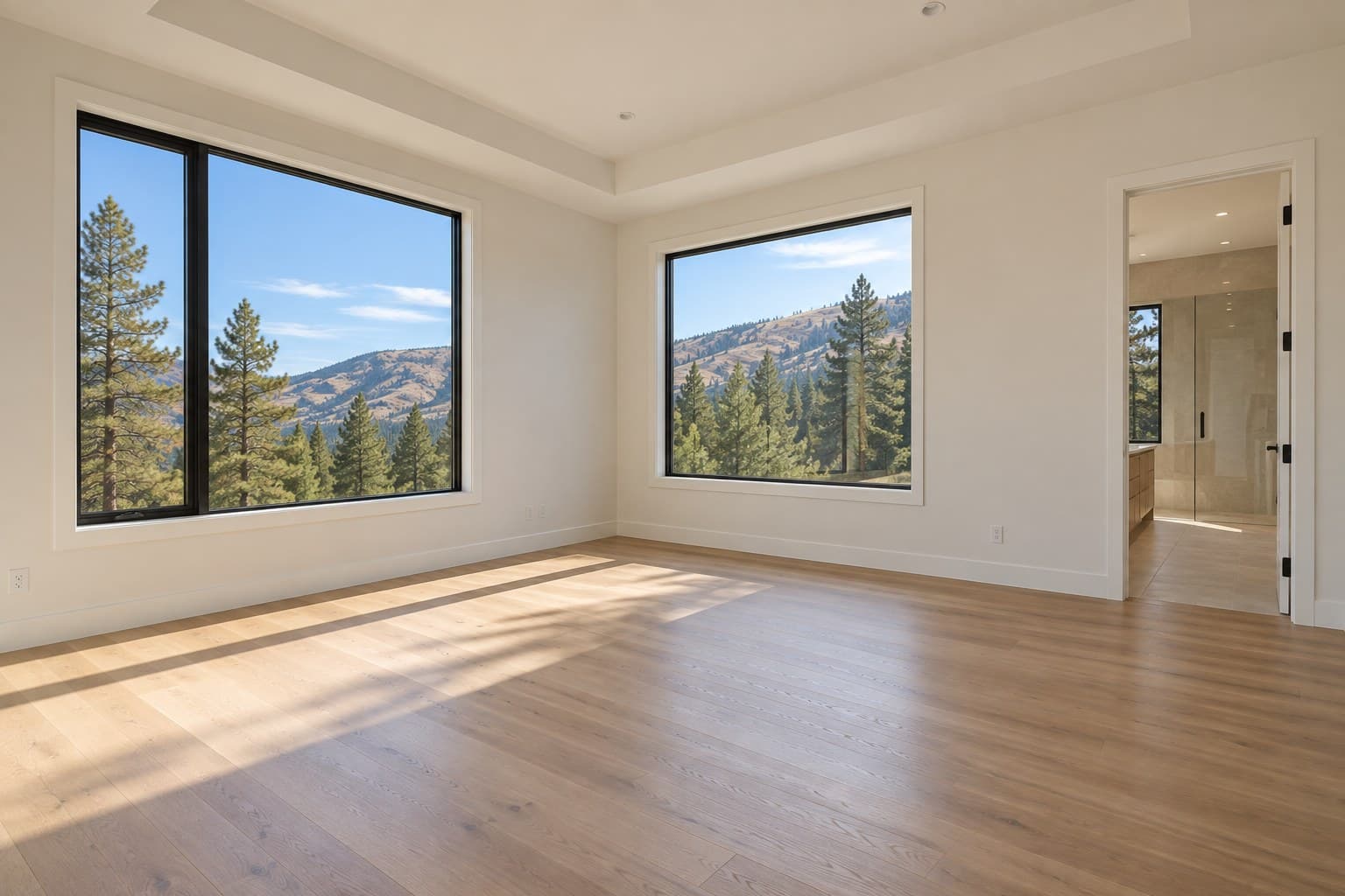Original image: Empty primary bedroom, furnished